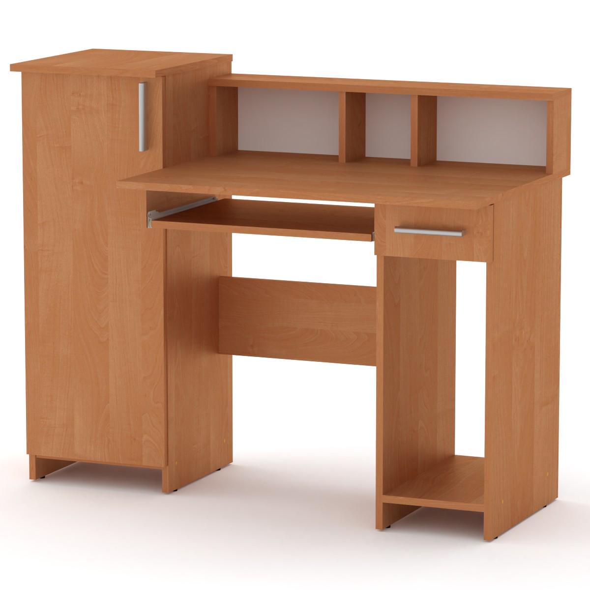Стол компьютерный МеблиКо ПИ-ПИ-2 118х60х96 см Ольха (k-1420-4) - фото 1