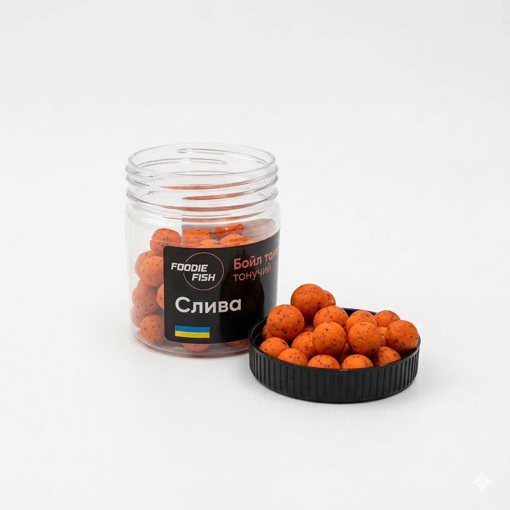 Бойлы насадочные Foodie Fish 10-12 мм 50 г Слива (2607181681)