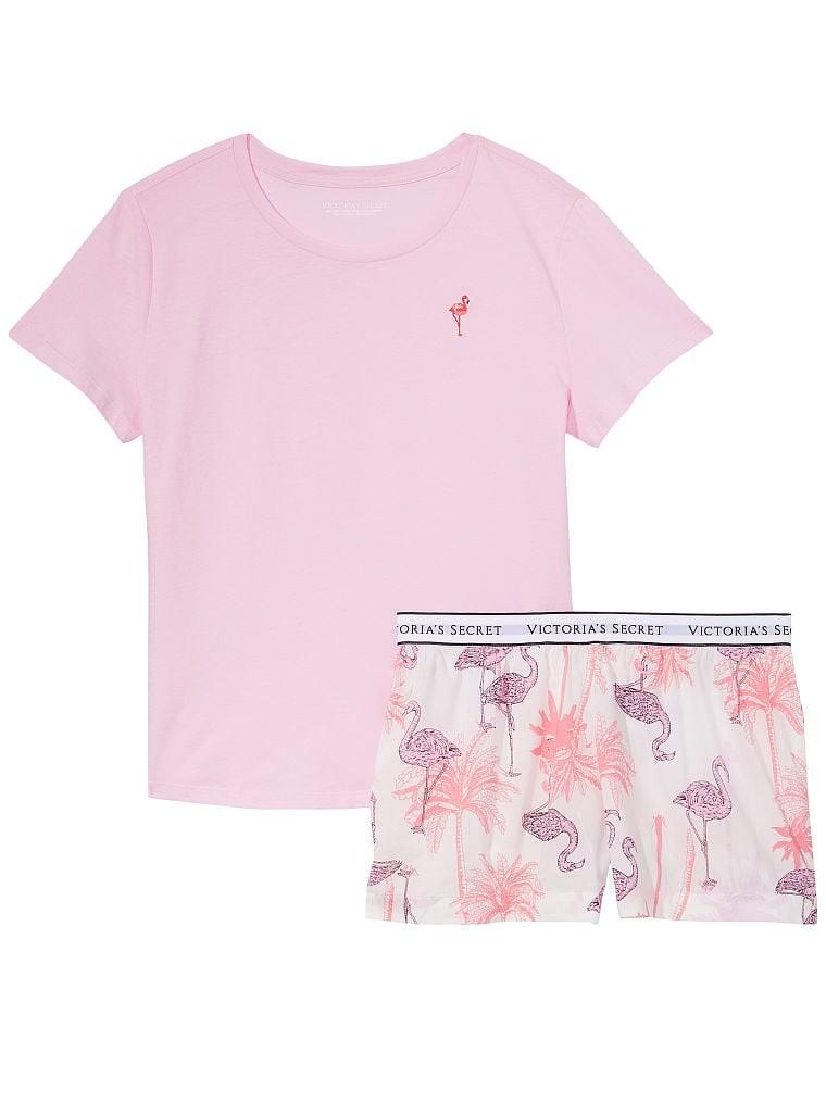 Піжама бавовняна Victoria's Secret футболка/шорти S Рожевий (68506807)