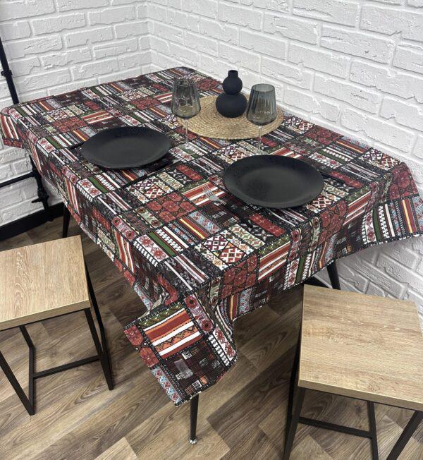Скатерть водоотталкивающая Comfort Home Patchwork design с тефлоновым покрытием 140x180 см