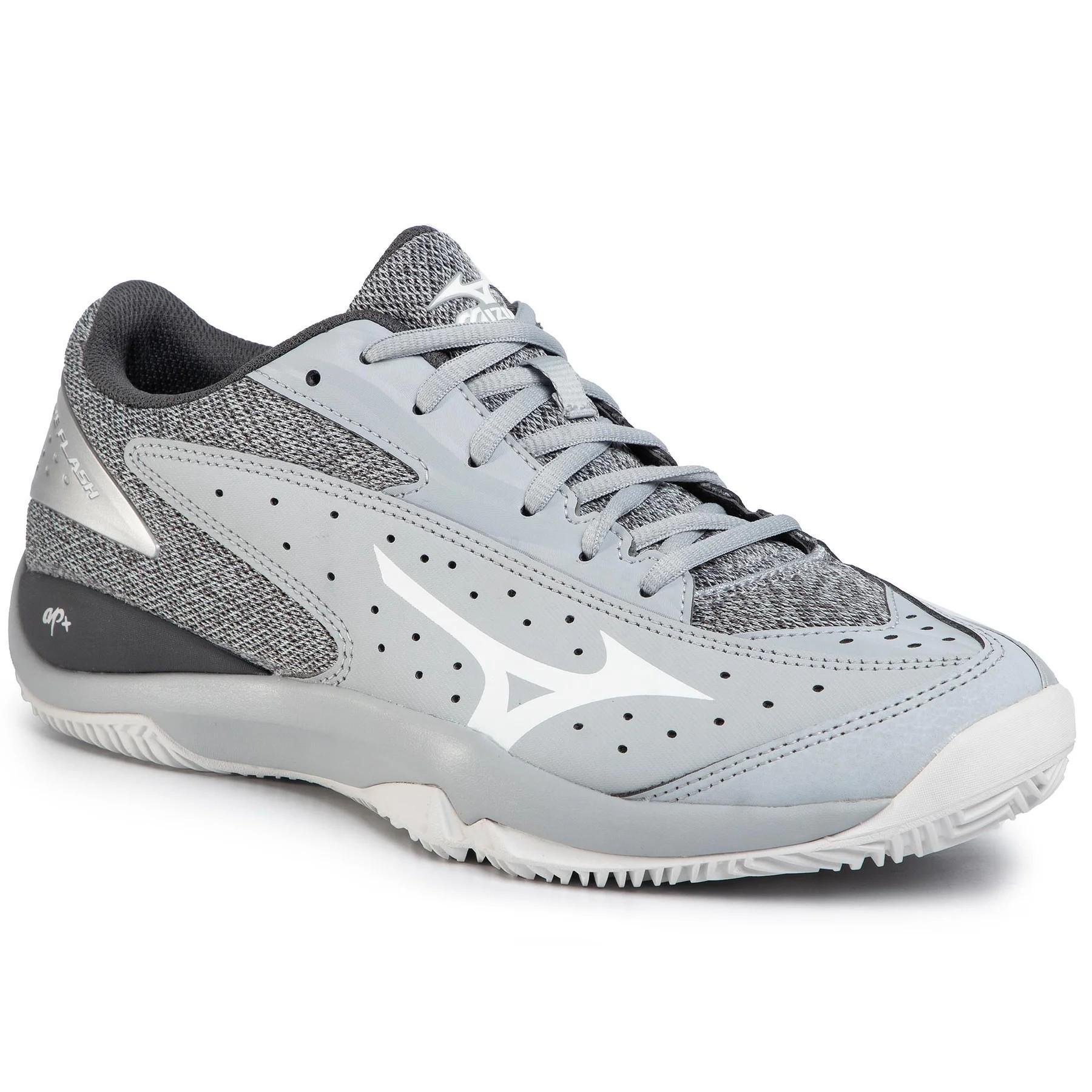 Кросівки чоловічі Mizuno SHOE WAVE FLASH CC UK10 61GC1970-01 р. 44,5 Сірий/Білий/Темно-сірий - фото 1