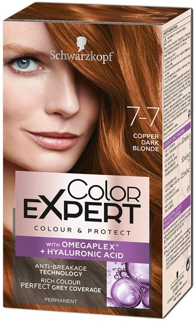 Крем-фарба стійка Color Expert з гіалуроновою кислотою 7-7 Мідний