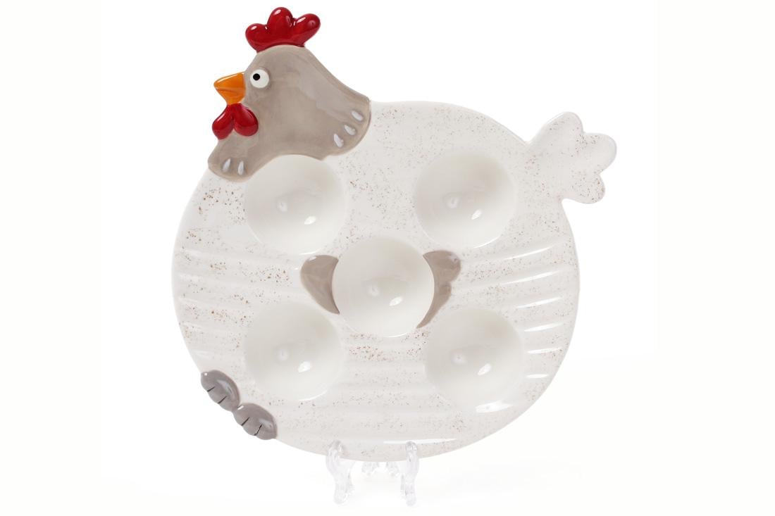 Подставка для яиц керамическая BonaDi Курочка на 5 яиц 21 см (834-740)