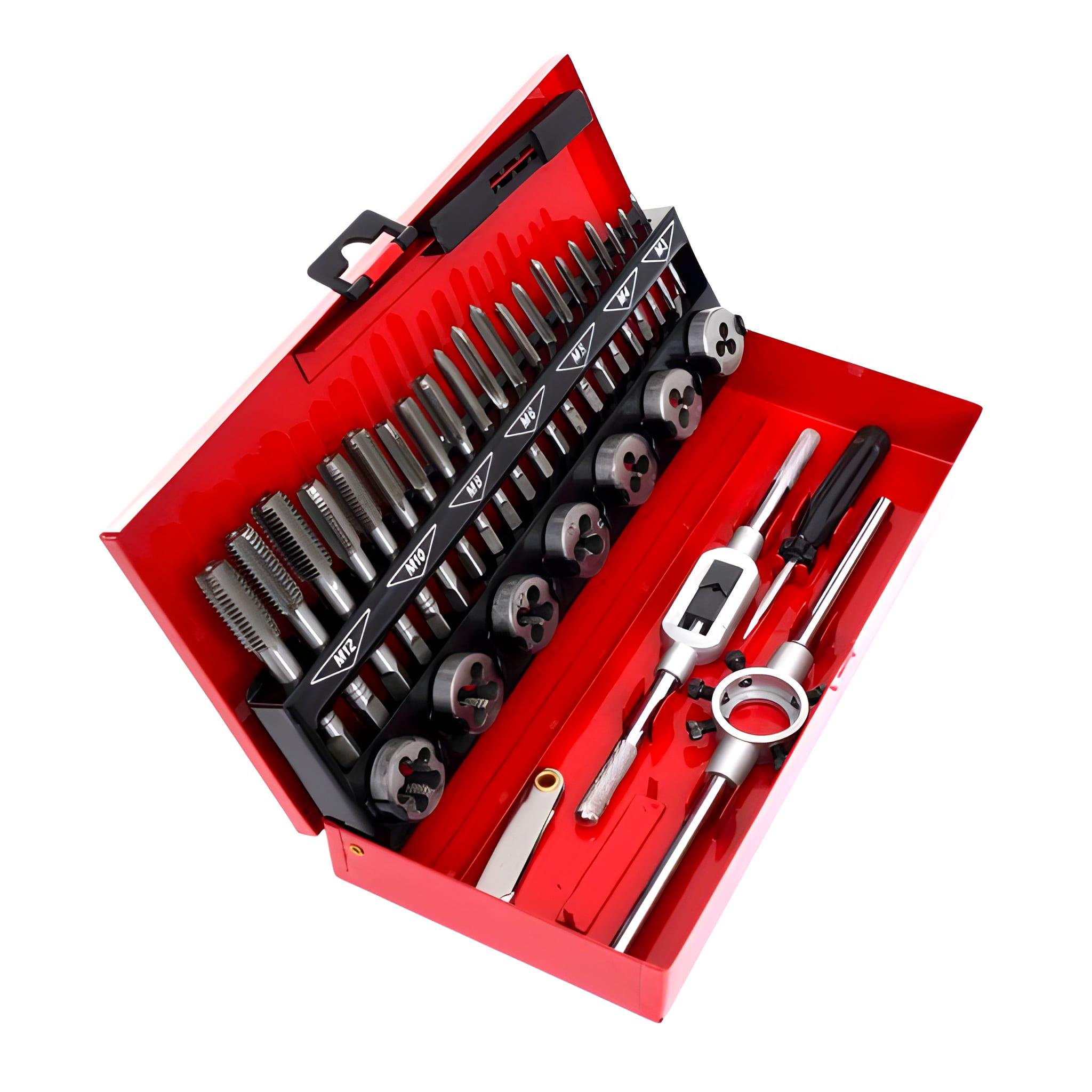 Набір мітчиків та плашок для різьблення Kraft&Dele KD10090 32 ел. (2255054841) - фото 3 Набір мітчиків та плашок для різьблення Kraft&Dele KD10090 32 ел. (2255054841) - фото 3