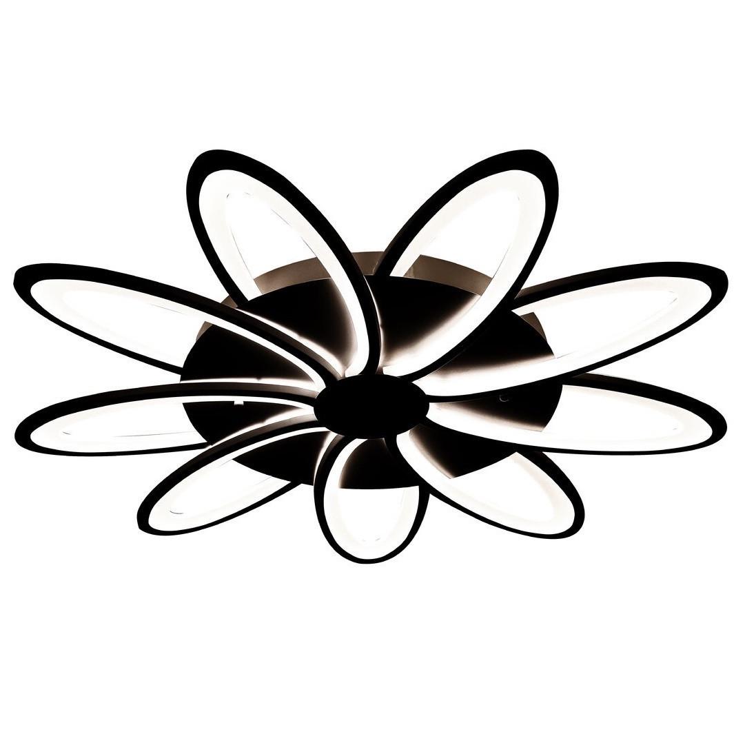 Люстра светодиодная Sirius 156W 3000-6500К Черный (6237-9 BK 156W)