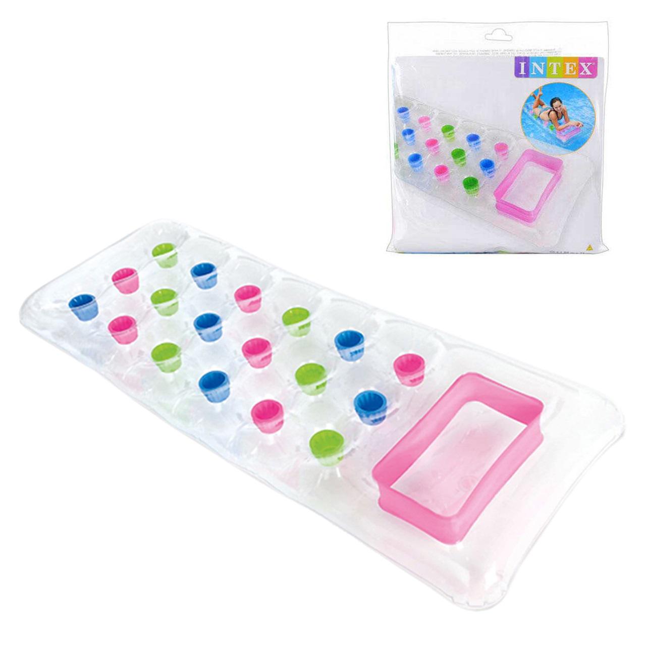 Надувний матрац Inteх 59894 вініл 188х71 см Рожевий (15360138)