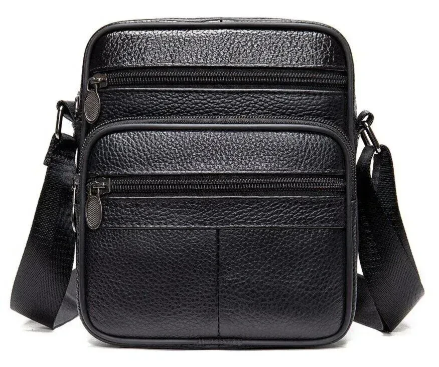 Мужская сумка-мессенджер Vintage 14992 вертикальная Черный (31145665)