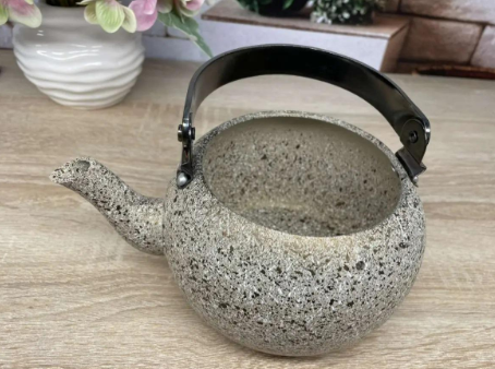 Чайник OMS 8212 S с гранитным антипригарным покрытием без индукции 1 л Sandy Beije - фото 4 Чайник OMS 8212 S с гранитным антипригарным покрытием без индукции 1 л Sandy Beije - фото 4