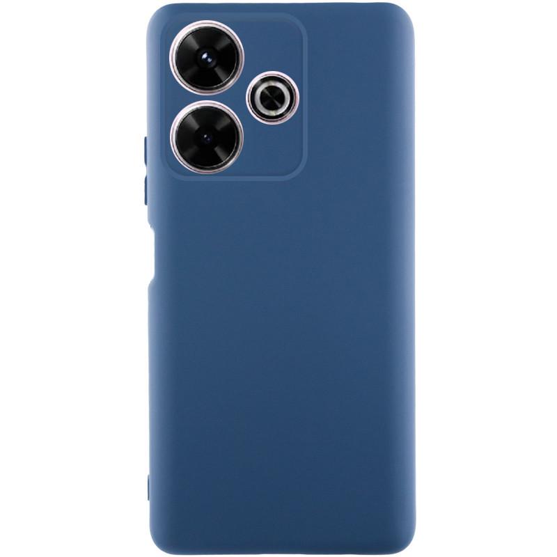 Противоударный чехол TPU GETMAN Liquid Silk Full Camera для Xiaomi Redmi 13 4G / Poco M6 4G Синий / Navy Blue