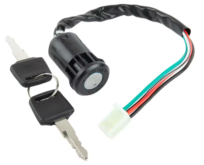 Замок запалювання для мототехніки 4-контактний 2 ключі Black (0578c521) Замок запалювання для мототехніки 4-контактний 2 ключі Black (0578c521)