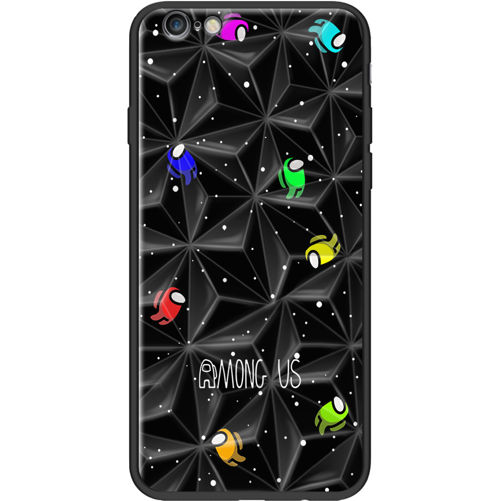 Чехол Boxface iPhone 6 Among Us Invisible Черный силикон с призмой (24523-bk76-37854)