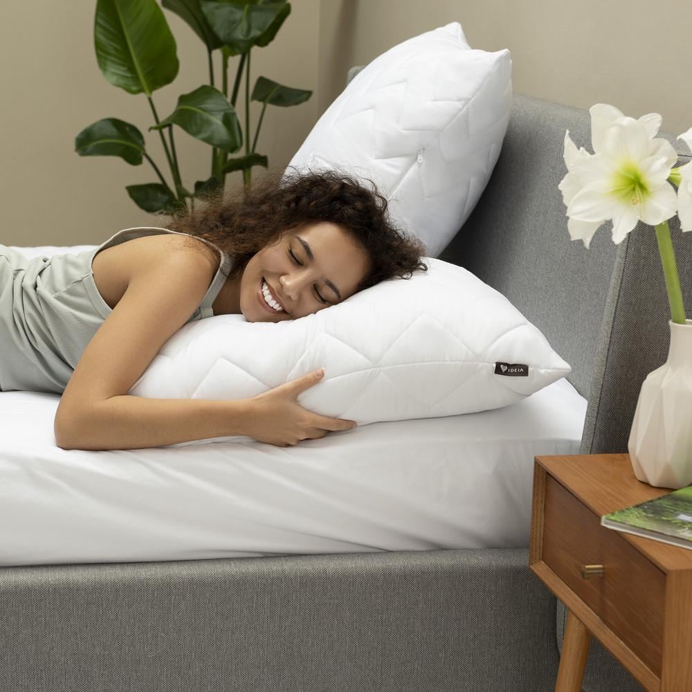 Подушка IDEIA Nordic Comfort стеганная 60x60 см Белый (23421) - фото 7