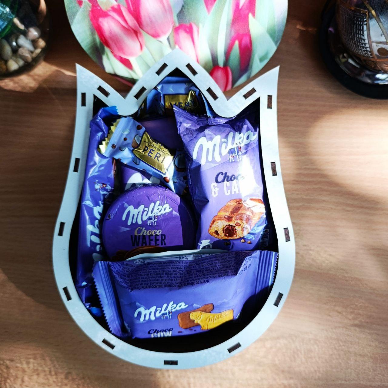 Подарочный бокс милка с сладостями для ребенка/девушки на день рождения/новый год/8 марта (ar272) - фото 2 Подарочный бокс милка с сладостями для ребенка/девушки на день рождения/новый год/8 марта (ar272) - фото 2