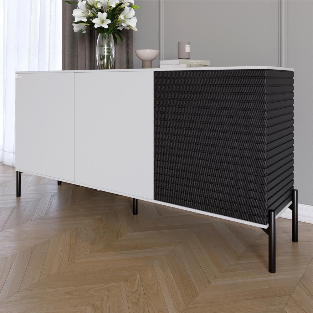 Комод закрытый в гостиную Lion Грей на черных металлических ножках Нимфея Альба /Асфальт 1540x380x765 (000-000-2119) - фото 1 Комод закрытый в гостиную Lion Грей на черных металлических ножках Нимфея Альба /Асфальт 1540x380x765 (000-000-2119) - фото 1