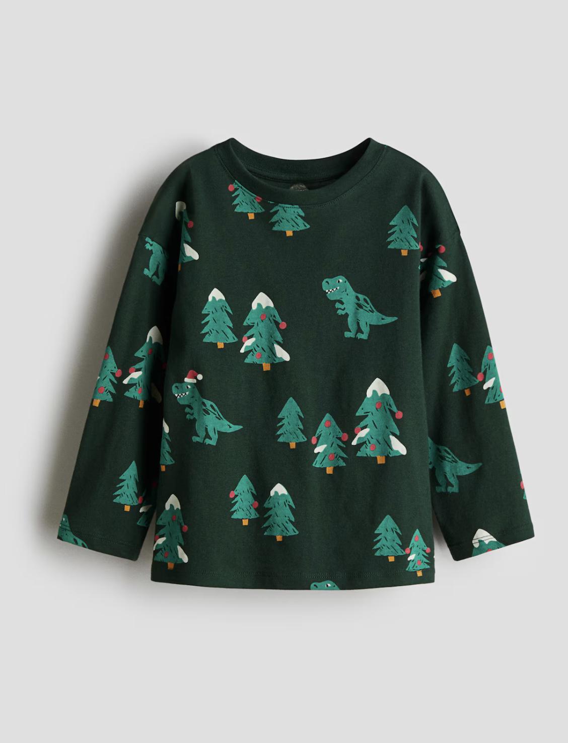 Лонгслив детский H&M 110-116 см Зеленый (5197)