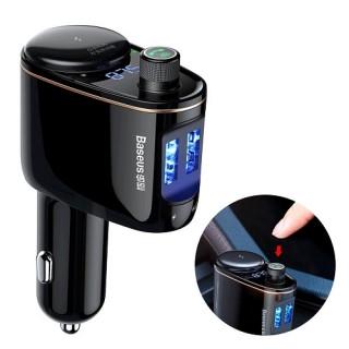 Автомобільний FM модулятор та зарядний пристрій Baseus Locomotive Bluetooth MP3 Vehicle Charger Black (1173864106) - фото 3