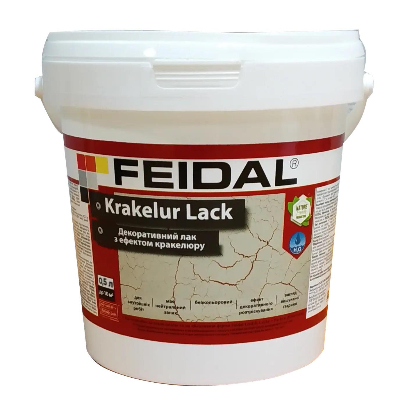 Лак декоративный с эффектом кракелюра Feidal Krakelur Lack интерьерный с трещинками эффект старины 0,5 л