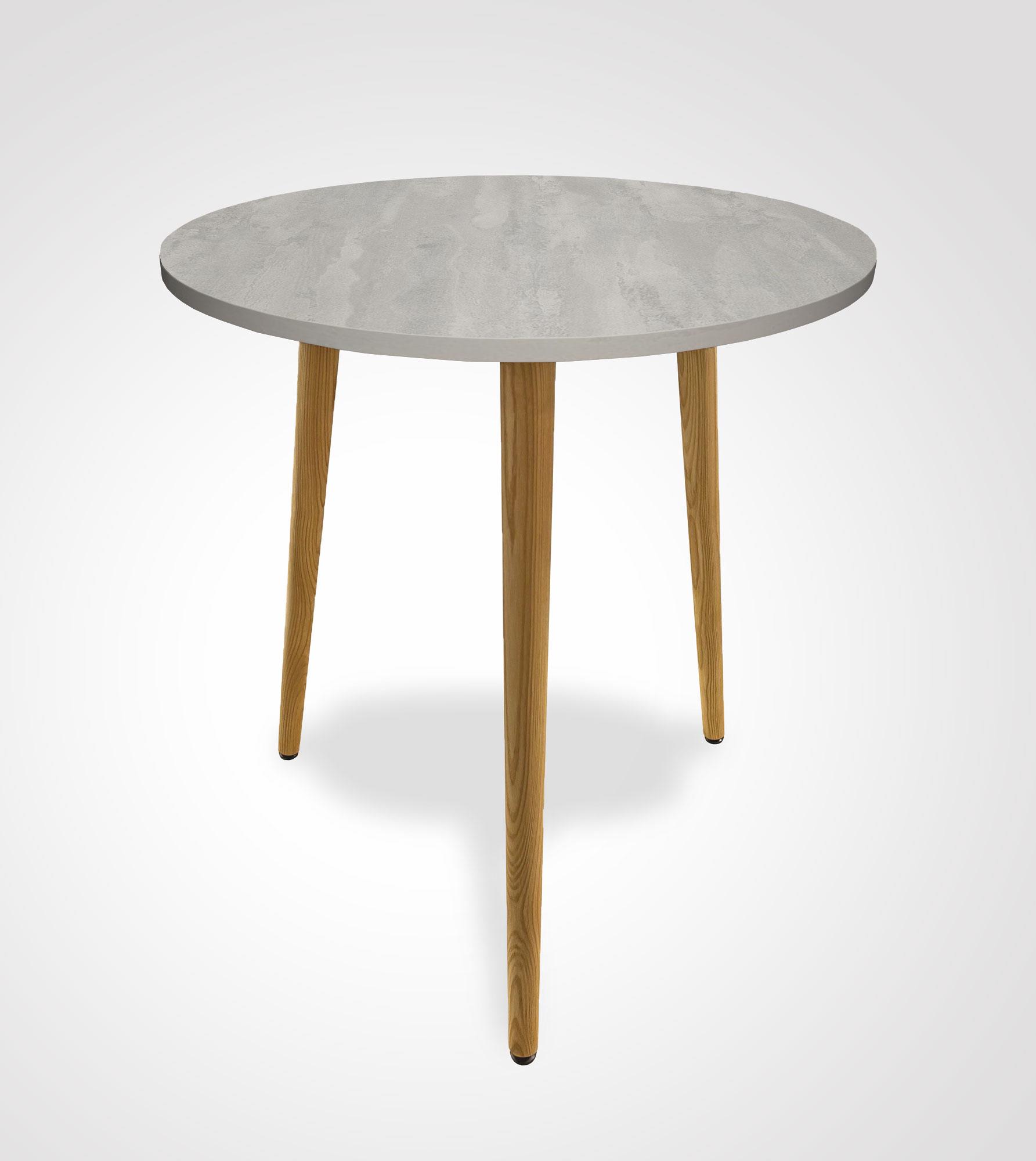 Обеденный стол Fusion furniture Раунд 675 Натуральный/Бетонный камень