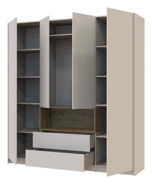 Шкаф для одежды Doros Дейл с нишей 206х52х220 см Кашемир/Дуб артизан (26501951)