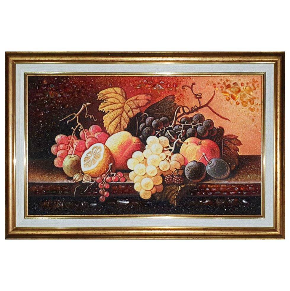 Картина Волшебный сбор фруктов из янтаря 20х30 см (К0047-20х30)