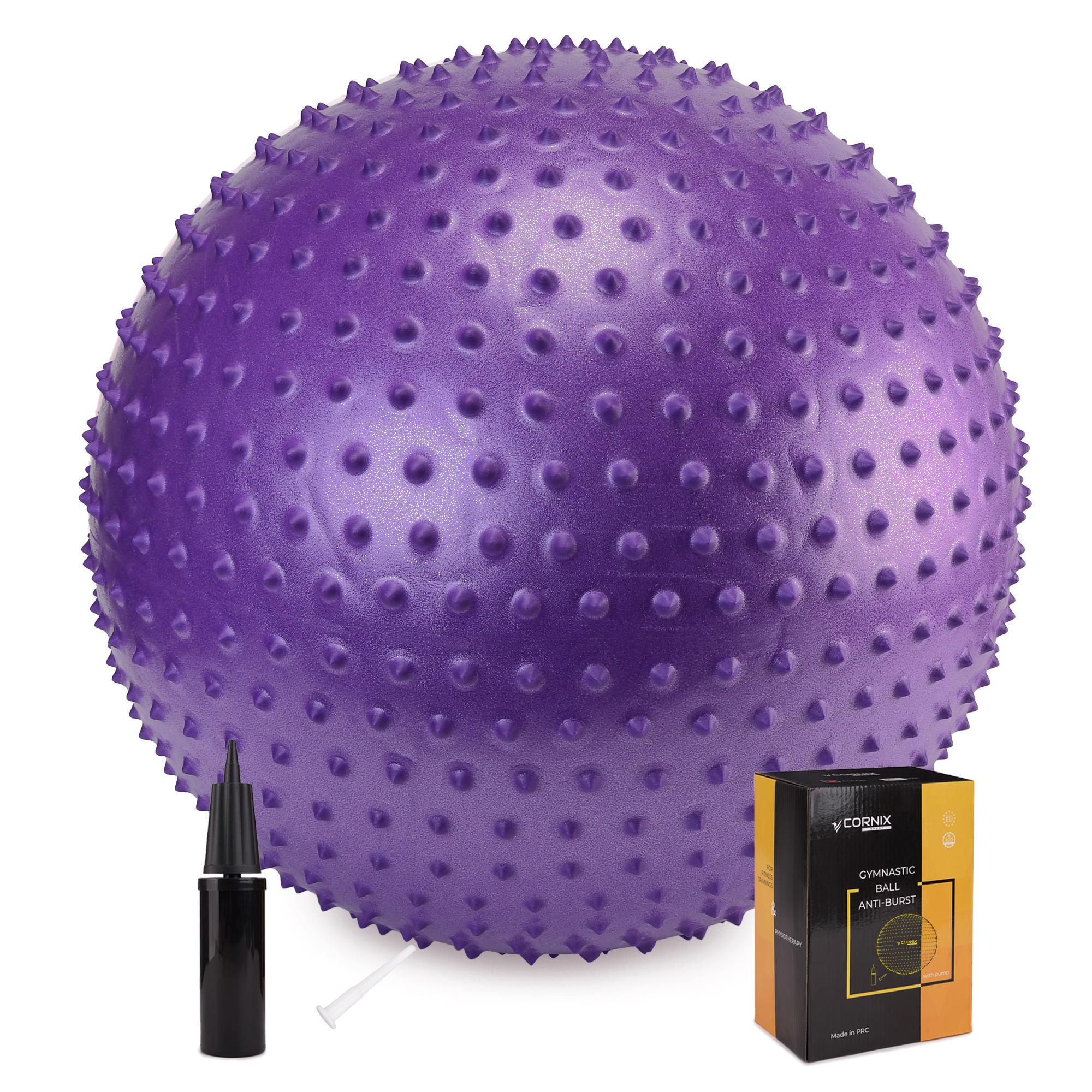 Фитбол для фитнеса массажный Cornix Anti-Burst XR-0468 55 см Violet