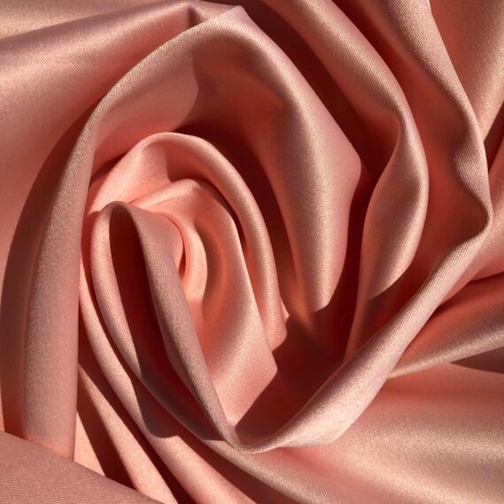 Ткань костюмно-плательная атлас IDEIA Lux 1,5 м Персиковый (2200004252315)