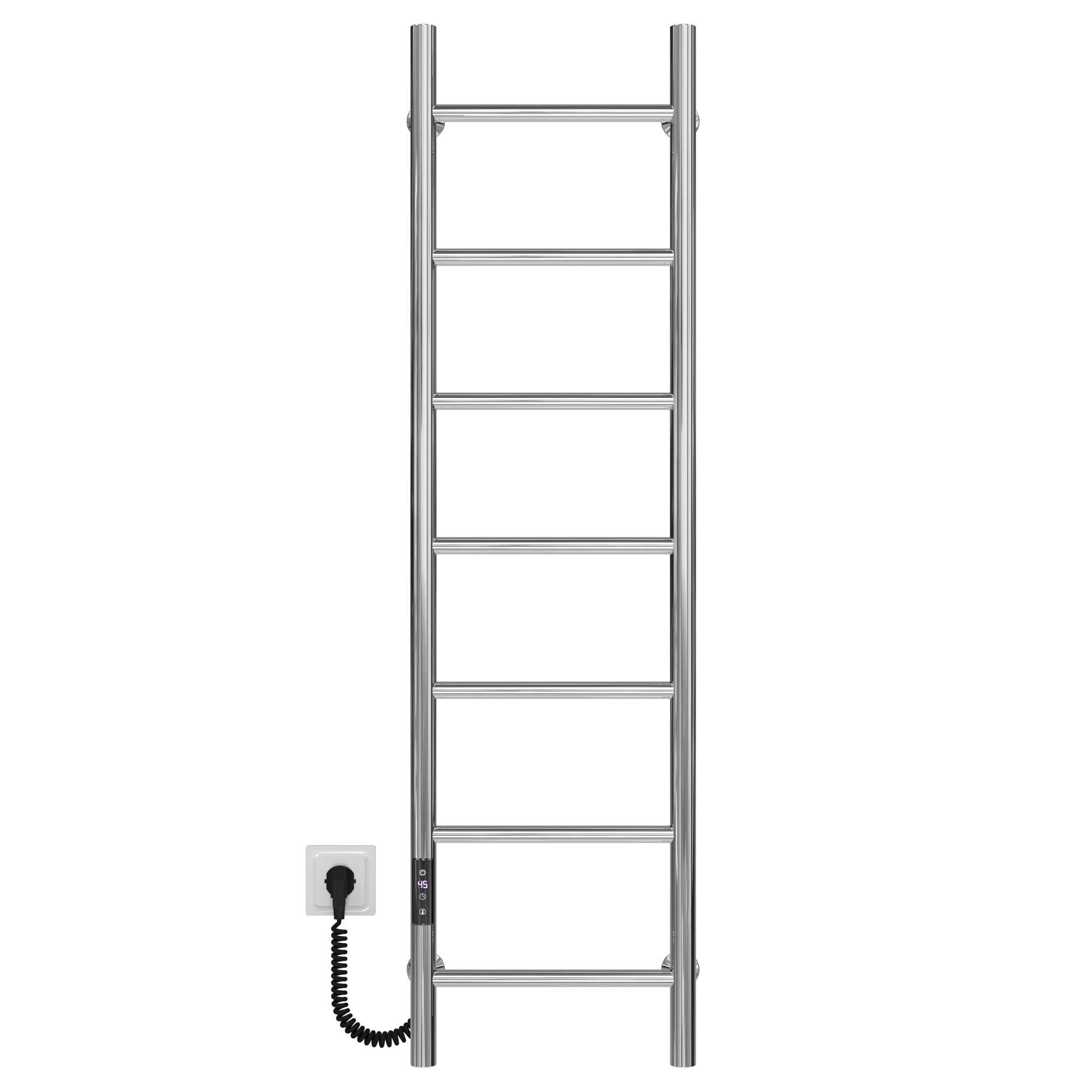 Полотенцесушитель электрический Deffi Орион П7 JD03 левое подключение нержавеющая сталь 400х1200 мм Хром (C.OR.120.40.7.E.C.L.1)