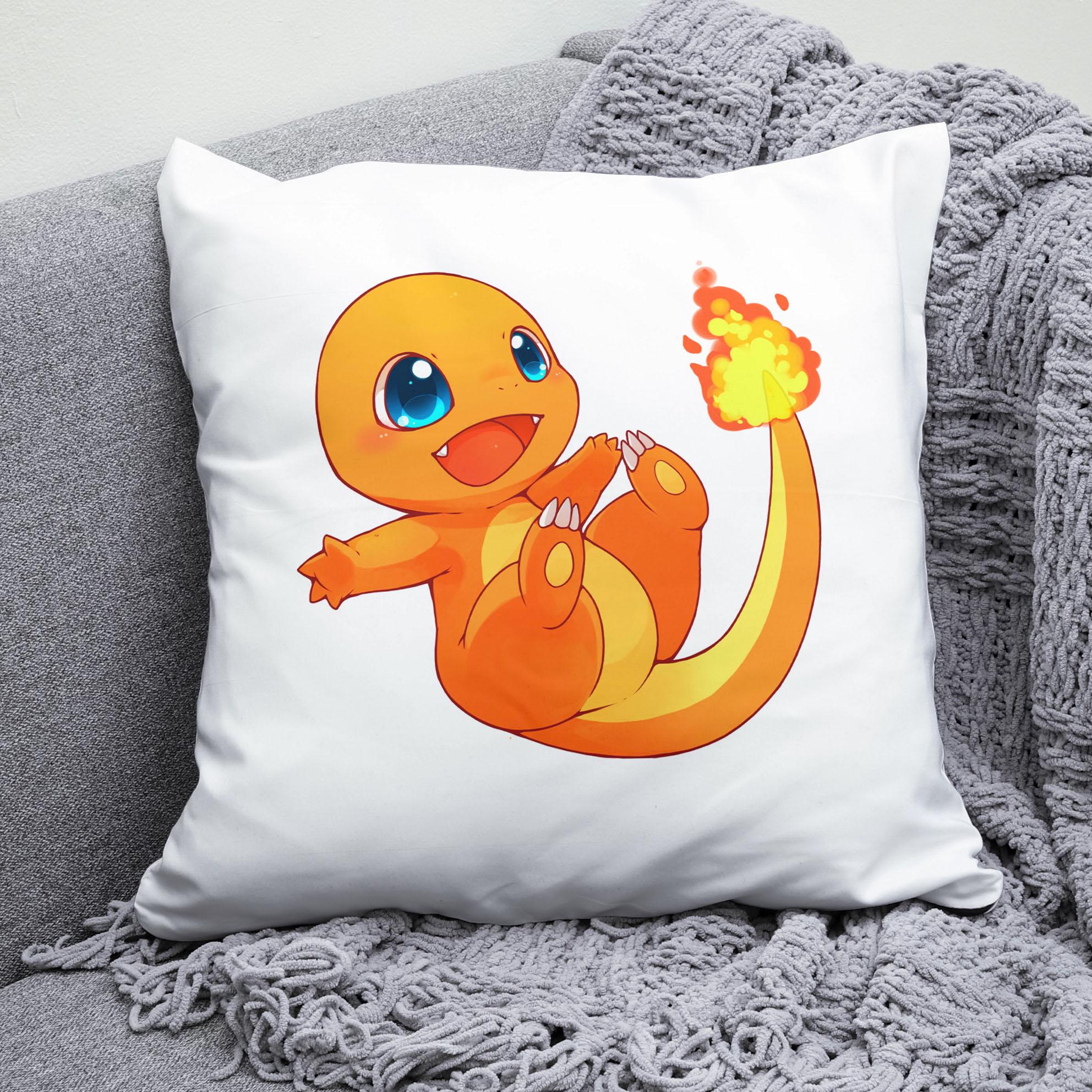 Плюшевая подушка квадрат с принтом игры Покемон charmander