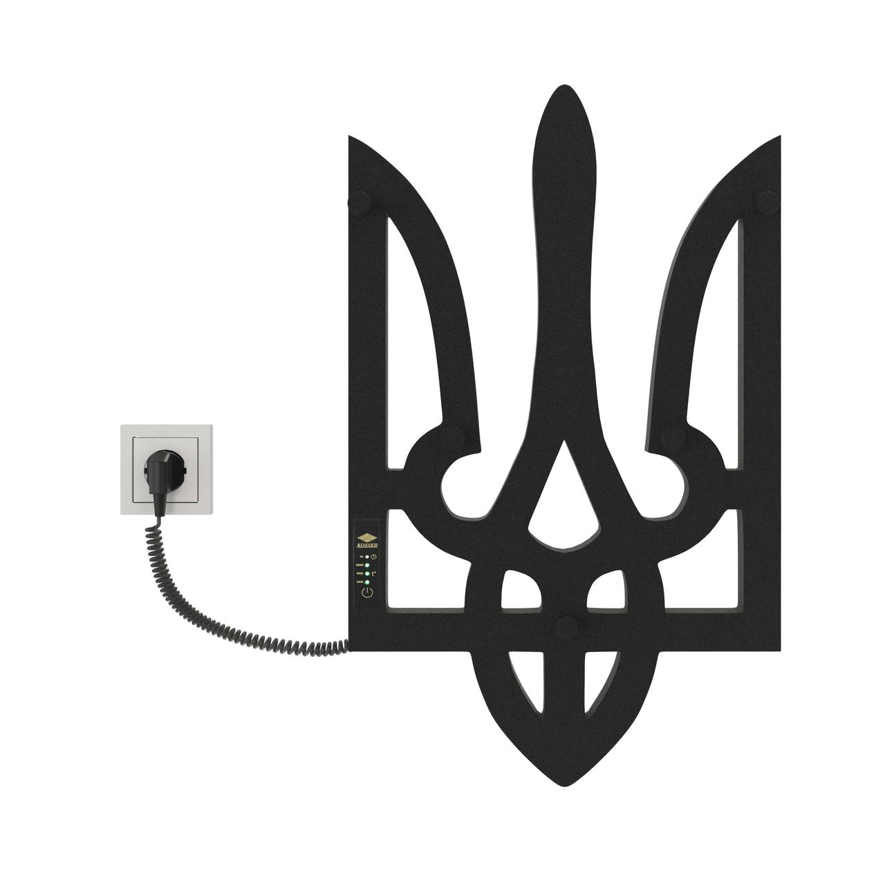 Полотенцесушитель электрический KOSSER Трезубец РТ01EL 600x360 EL вертикальный Черный (KSR-РТ01EL)