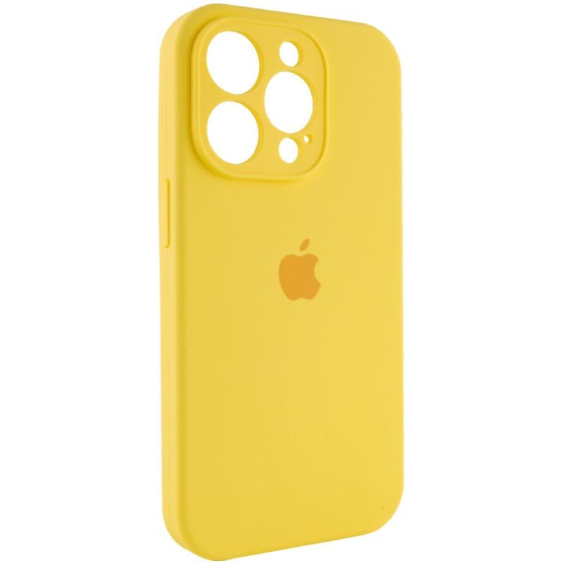 Чохол Silicone Case Full Camera Protective (AA) для Apple iPhone 15 Pro Max (6.7") Жовтий | Yellow