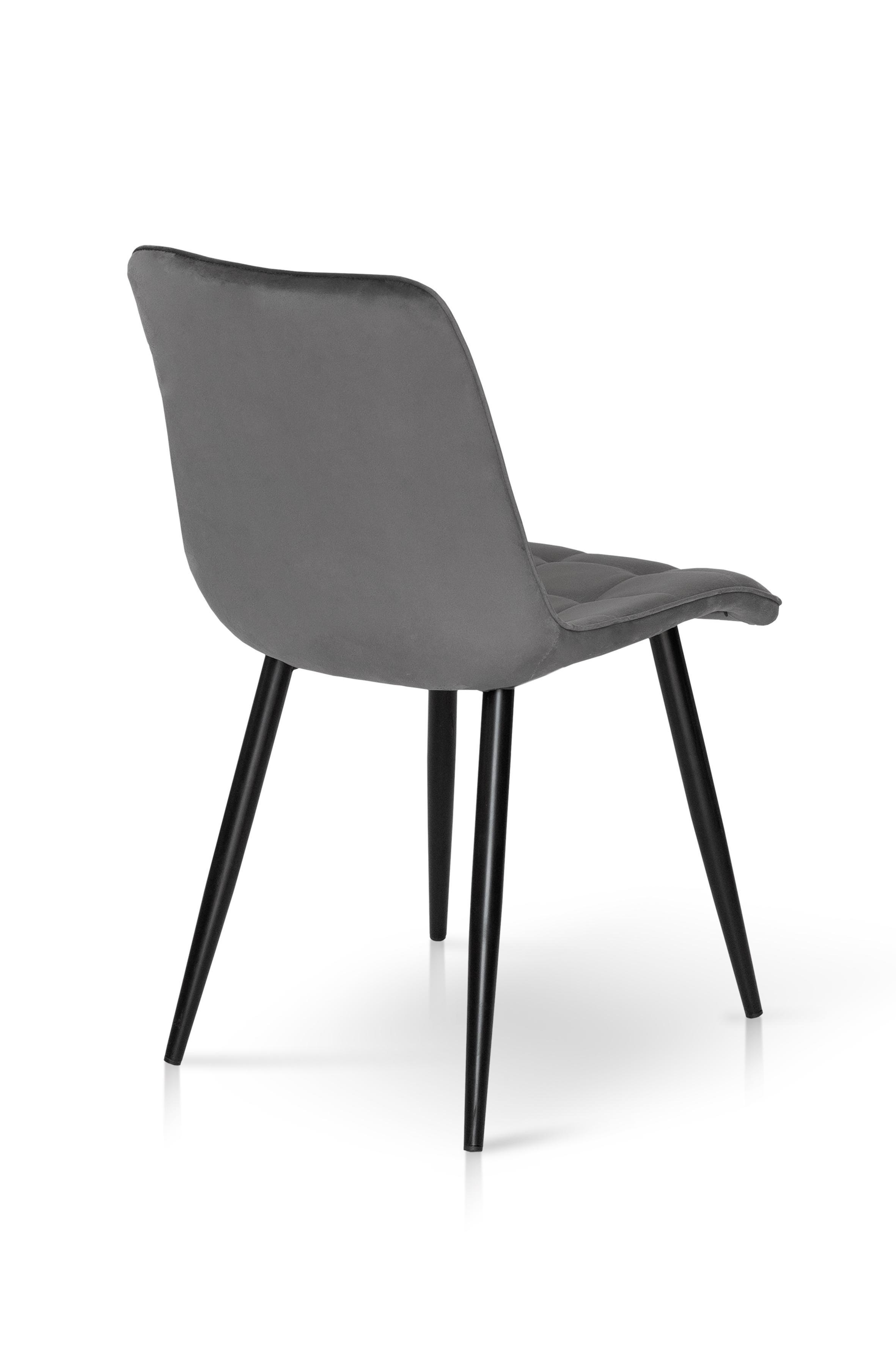 Стілець для кухні та вітальні ГРЕЙС Віллі 480х890х560 мм Чорний/Сірий (GAА0054750) - фото 3 Стілець для кухні та вітальні ГРЕЙС Віллі 480х890х560 мм Чорний/Сірий (GAА0054750) - фото 3