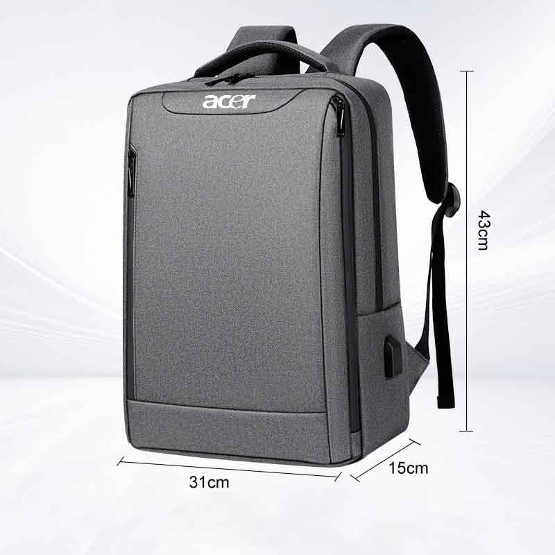 Міський рюкзак 2106-1 для ноутбука Acer Асер 15,6 з USB Сірий ( IBN045S5 ) - фото 7 Міський рюкзак 2106-1 для ноутбука Acer Асер 15,6 з USB Сірий ( IBN045S5 ) - фото 7