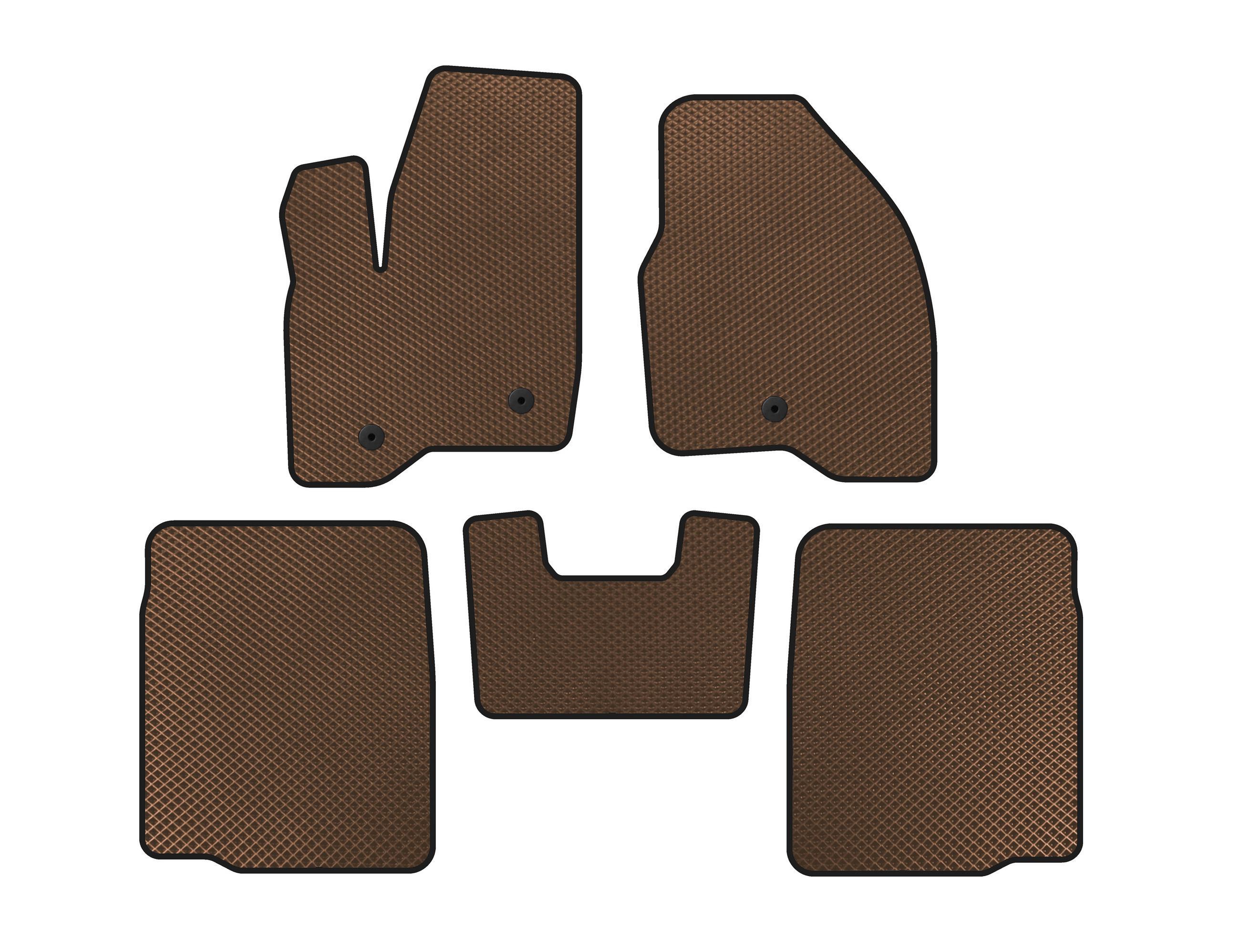 Коврики Digital Designs EVA 2011-2015 для Ford Explorer 2011-2019 гг. этилвинилацетат Коричневый (141567)