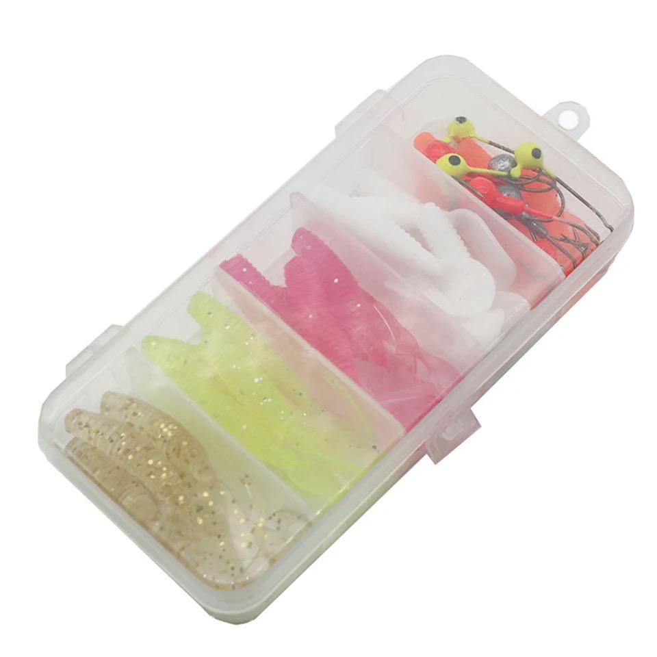 Приманки рыболовные джиг-головки твистеры для спиннинга 34 шт. - фото 3