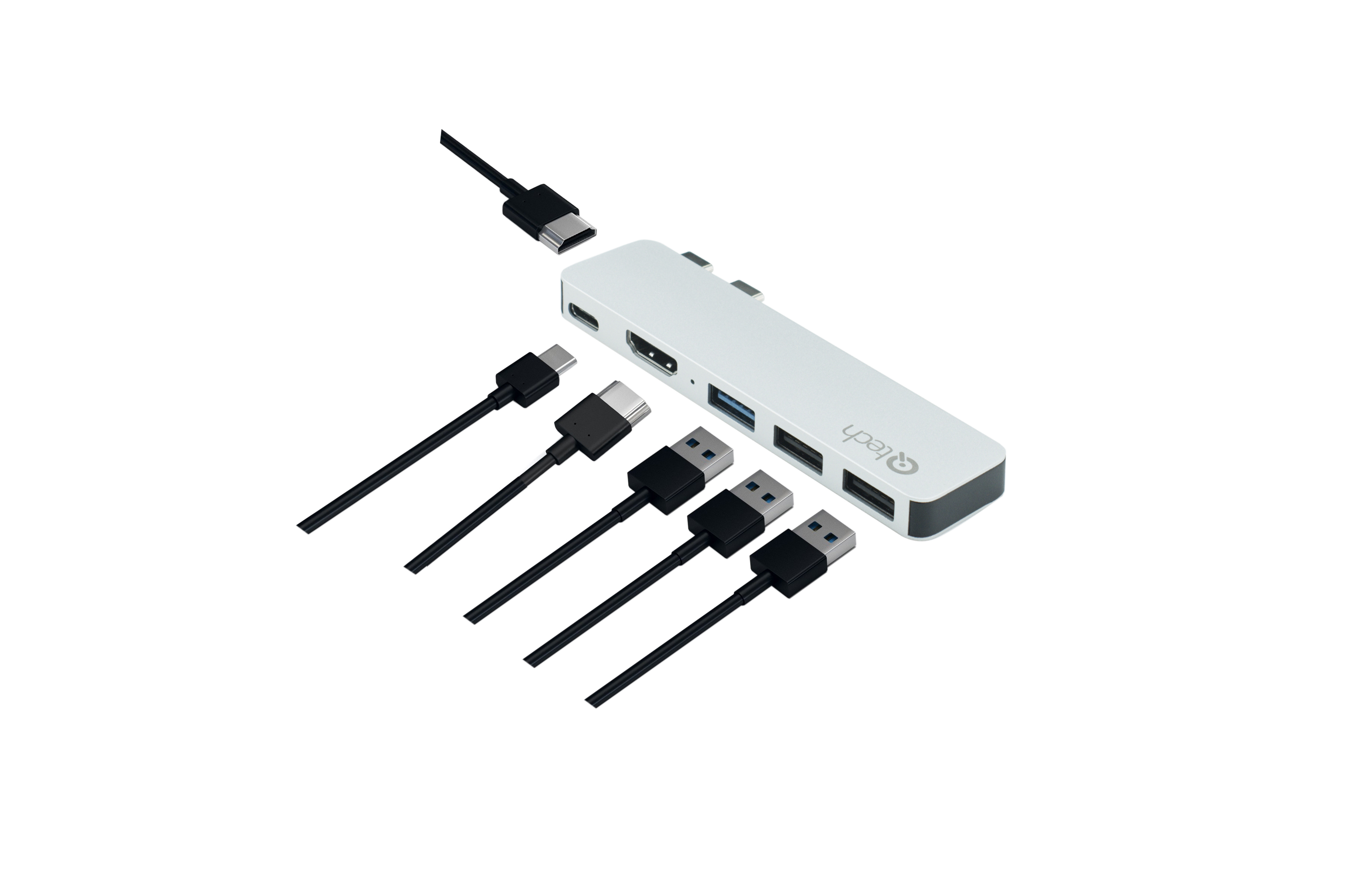 USB-хаб Qitech Aluminum Mini Silver (QT-Hub5_sl) - фото 3 USB-хаб Qitech Aluminum Mini Silver (QT-Hub5_sl) - фото 3