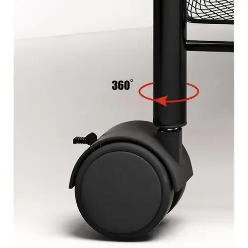 Стеллаж кухонный на колесах Ruhhy 24749 с тремя полками Black (24749 ) - фото 6 Стеллаж кухонный на колесах Ruhhy 24749 с тремя полками Black (24749 ) - фото 6