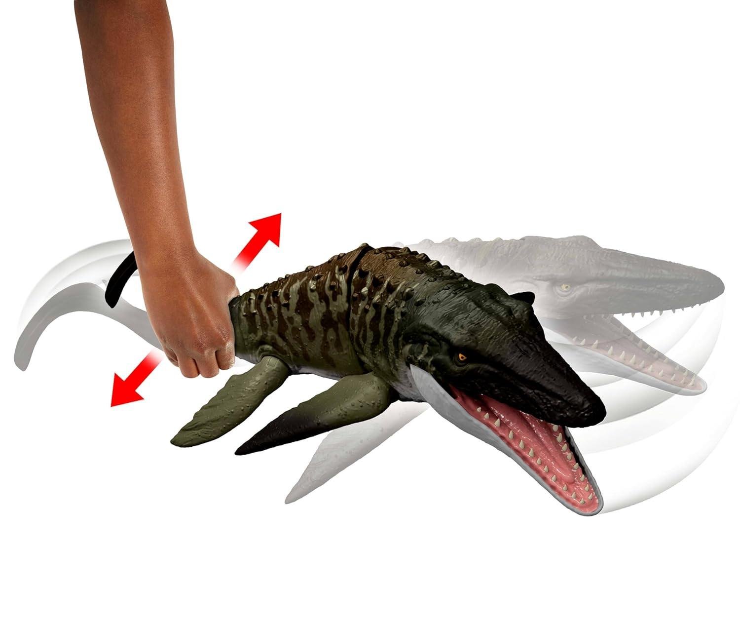 Дитяча ігрова фігурка Jurassic World Rebirth Bite N Blast Mosasaurus Action Figure Динозавр (31041210) - фото 2 Дитяча ігрова фігурка Jurassic World Rebirth Bite N Blast Mosasaurus Action Figure Динозавр (31041210) - фото 2