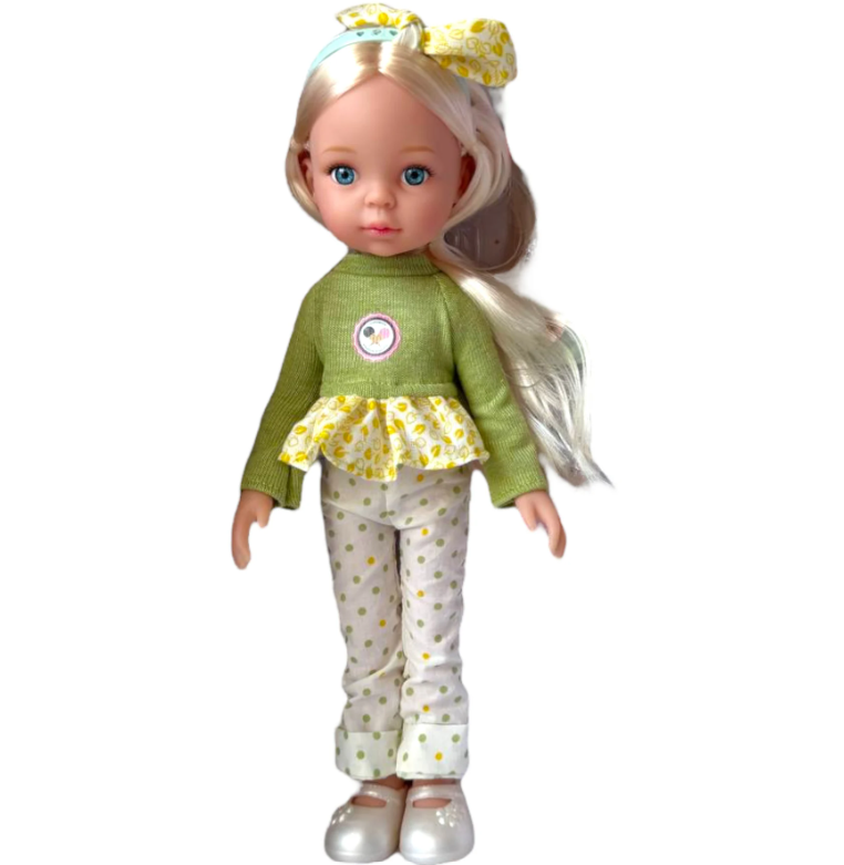 Лялька з рухомими частинами в штанах з аксесуарами та сумочкою 33 см (2694901270)