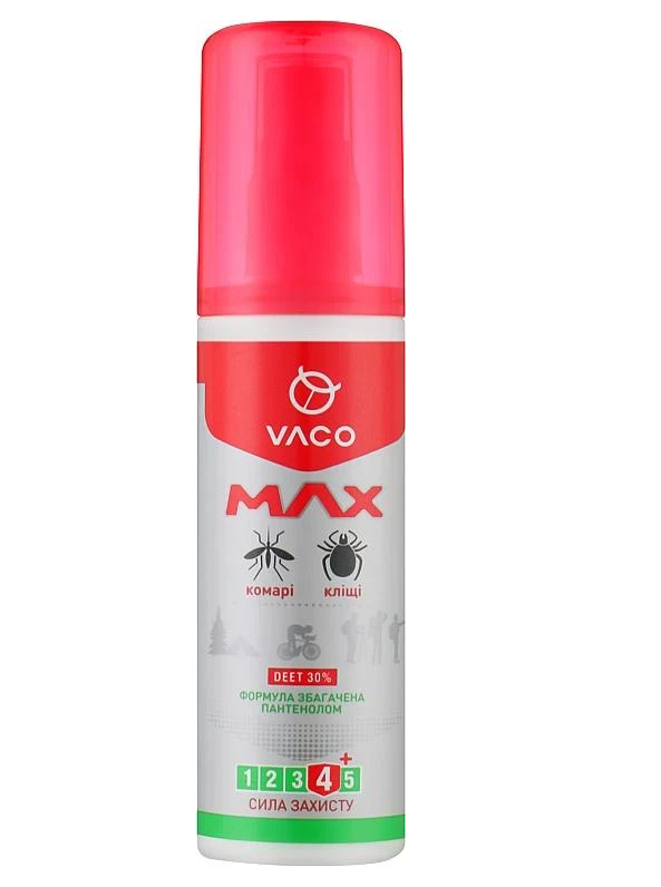 Спрей від комарів/кліщів та мошки VACO Мах 80 мл (43001093)