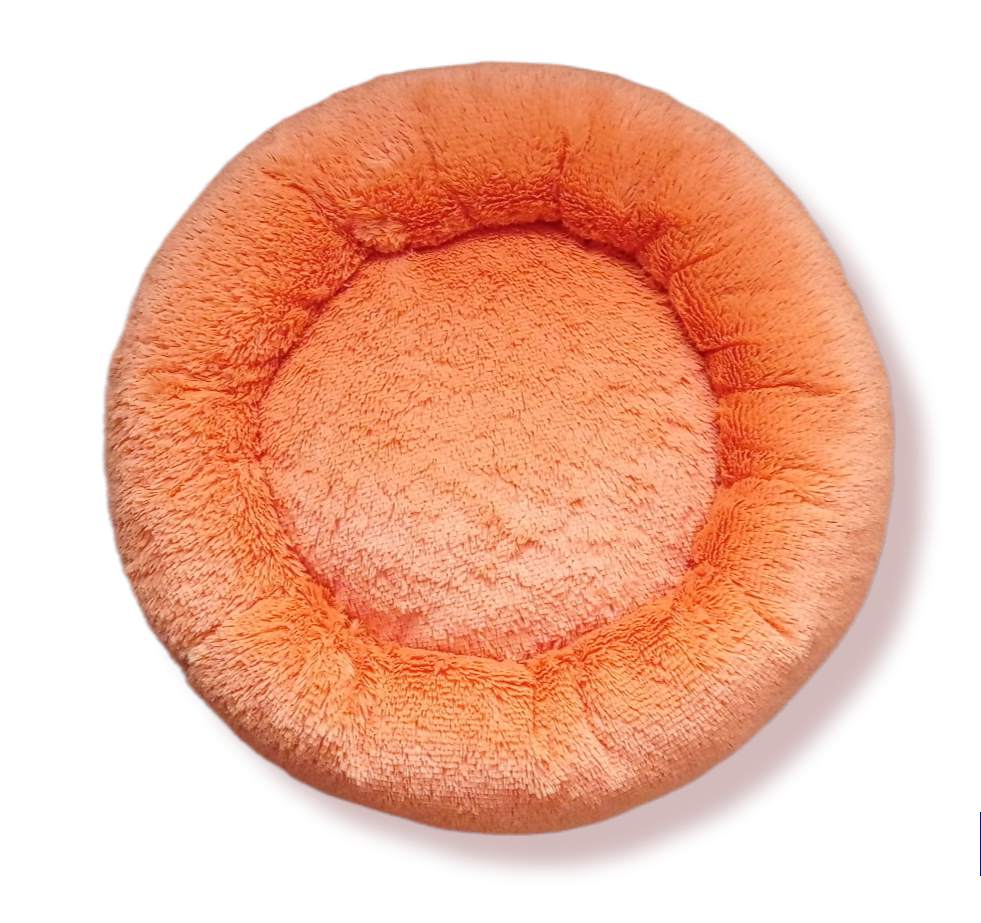 Лежак для животных Велетень Мех 65х65х20 см Рыжий (L carrot) - фото 1 Лежак для животных Велетень Мех 65х65х20 см Рыжий (L carrot) - фото 1