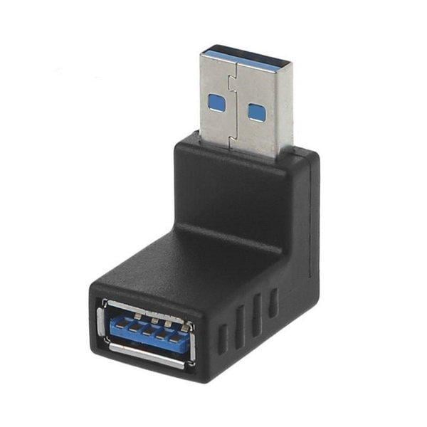 Переходник угловой SUNROZ USB 3,0 Male-USB Female (A48448)