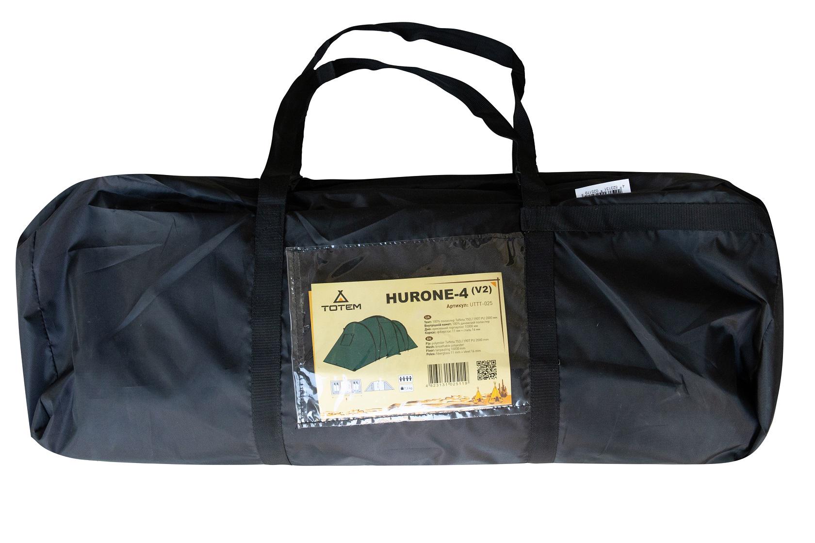 Палатка двухкомнатная с тамбуром четырехместная Totem Hurone 4 v2 UTTT-025 - фото 15