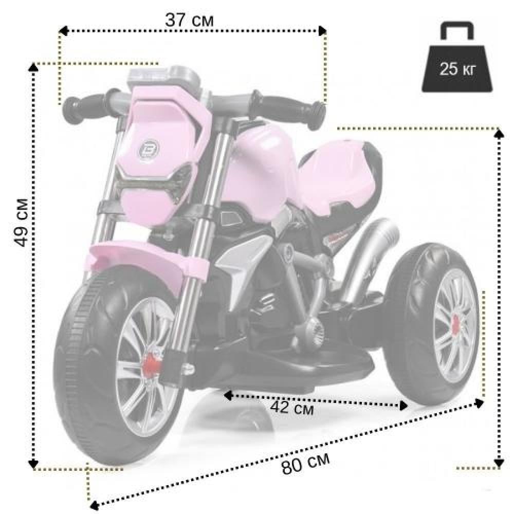 Электромотоцикл детский Spoko M-3196 Розовый (42300144) - фото 11