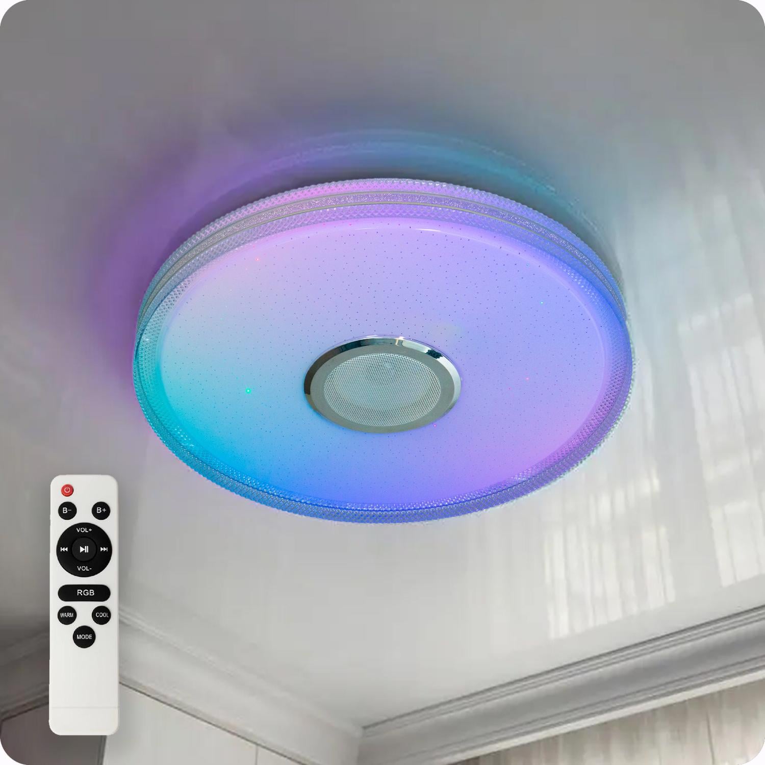 Люстра светодиодная 517 Dlight RGB с пультом и колонкой 70 Вт Белый (02177)