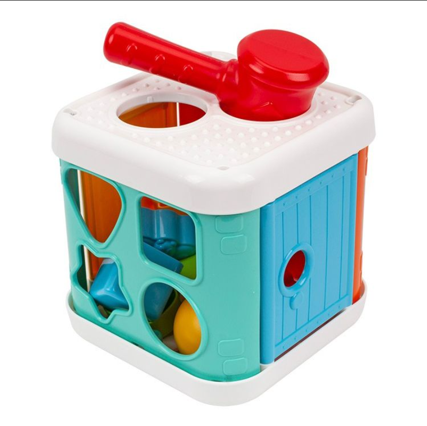 Игрушка домик-сортер "Розумний малюк" с молоточком Разноцветный