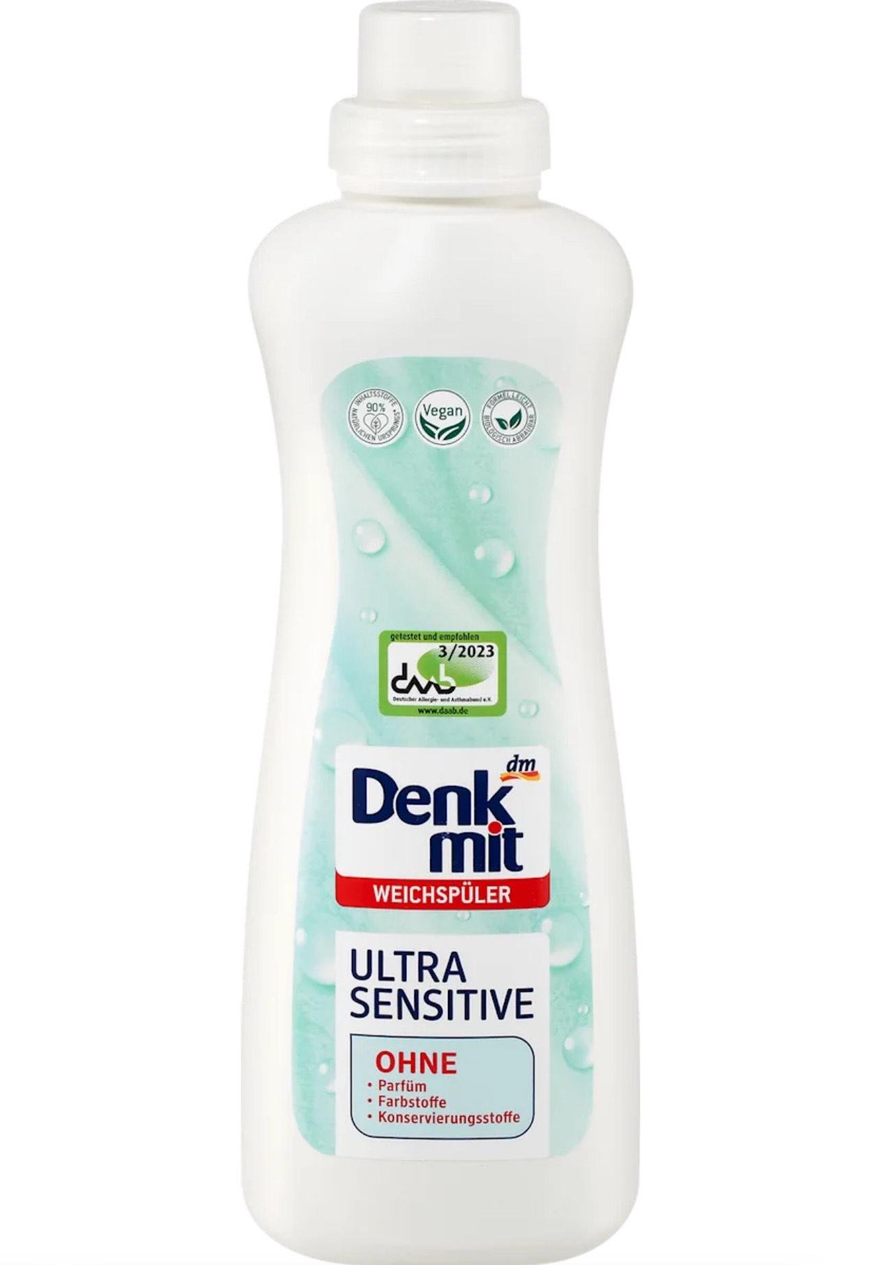 Кондиціонер-ополіскувач для дитячої білизни Denkmit Ultra Sensitive гіпоалергенний 1 л