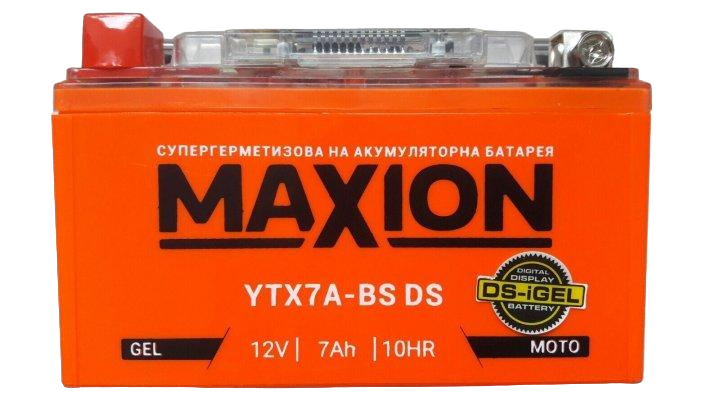 Акумулятор Maxion 7 H&T YTX 7A-BS 12V,7A GEL для скутера