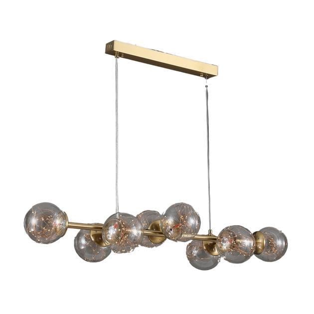 LED-люстра подвесная Valeso на восемь затемненных плафонов IP20 40W Бронзовый (V-GLD-23933/8)