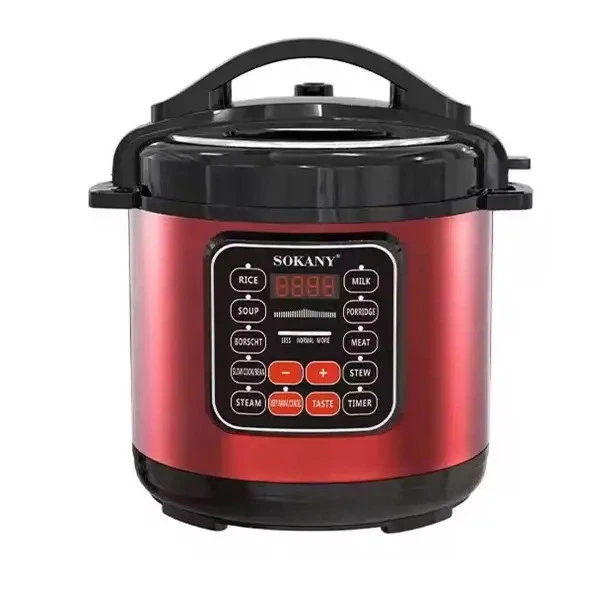 Мультиварка скороварка мультипечь Sokany SK-2402 5 л 1000 Вт Красный (34960056)