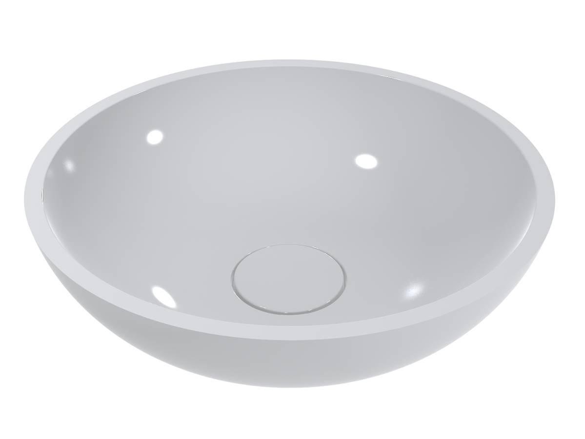 Умывальник Miraggio PALERMO с литого мрамора глянцевый Белый (83897)